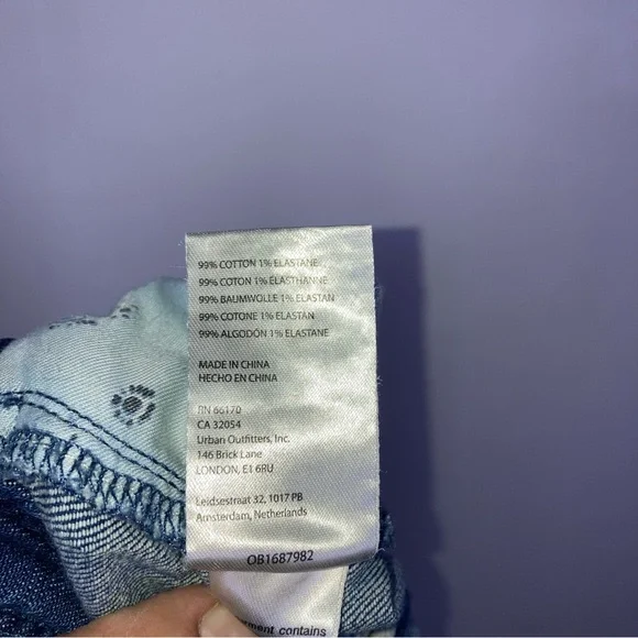 Pilcro Anthropologie Wide Leg Crop Culotte Jeans Sz 27 Denim High Rise Pockets - Picture 14 of 16